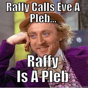 RAFFY CALLS EVE A PLEB... RAFFY IS A PLEB Creepy Wonka