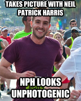 takes picture with Neil Patrick Harris NPH looks unphotogenic  Ridiculously photogenic guy