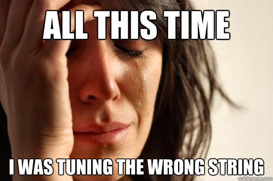 All this time I was tuning the wrong string   First World Problems