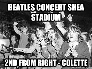 beatles concert shea stadium 2nd from right - colette  Beatles Fangirl Logic