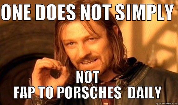 ONE DOES NOT SIMPLY  NOT FAP TO PORSCHES  DAILY One Does Not Simply