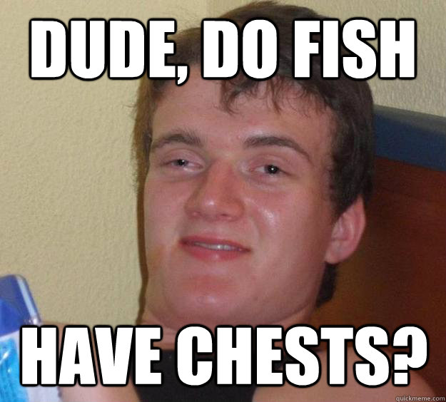 Dude, do fish Have chests? - Dude, do fish Have chests?  10 Guy