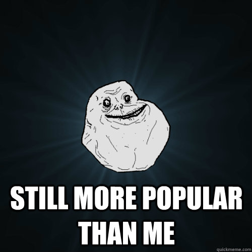  still more popular than me  Forever Alone