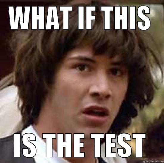WHAT IF THIS IS THE TEST conspiracy keanu