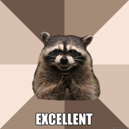  Excellent  Evil Plotting Raccoon