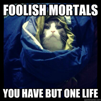 FOOLISH MORTALS YOU HAVE but one life - FOOLISH MORTALS YOU HAVE but one life  Cat Overlord