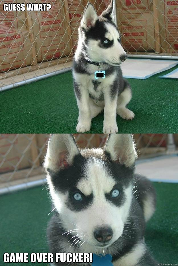 Guess What? Game over Fucker!  Insanity puppy