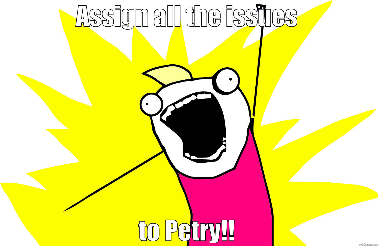 ASSIGN ALL THE ISSUES TO PETRY!! Misc