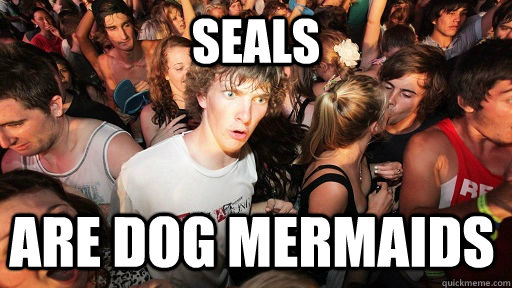 Seals are dog mermaids  Sudden Clarity Clarence