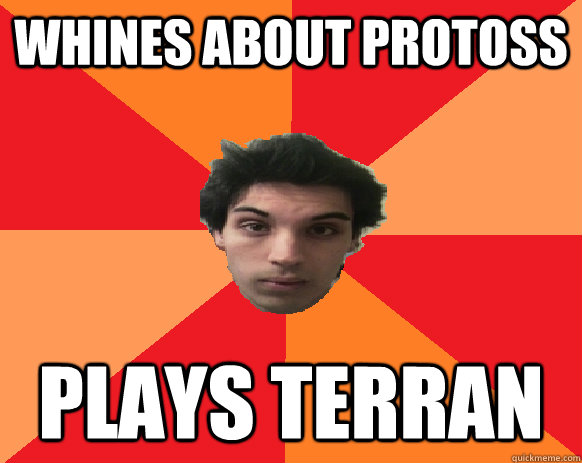 Whines about Protoss Plays terran  Idiot WoW player