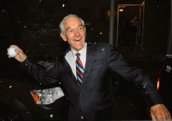   -    Ron Paul Snowball Fight