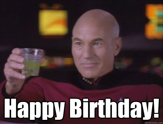  Happy Birthday! -  Happy Birthday!  Picard Salut