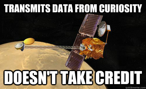 transmits data from curiosity doesn't take credit - transmits data from curiosity doesn't take credit  Mars Odyssey
