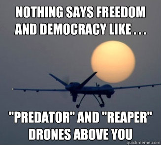 Nothing says Freedom and Democracy like . . . 