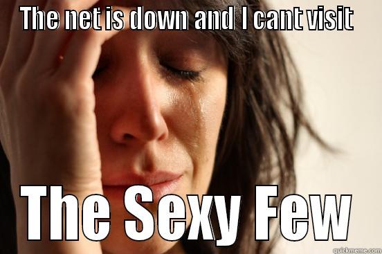 THE NET IS DOWN AND I CANT VISIT  THE SEXY FEW First World Problems