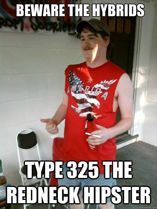 beware the hybrids type 325 the redneck hipster  Redneck Randal