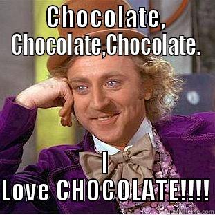 CHOCOLATE, CHOCOLATE,CHOCOLATE. I LOVE CHOCOLATE!!!! Condescending Wonka