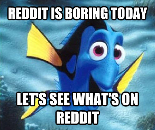 REDDIT IS BORING TODAY LET'S SEE WHAT'S ON REDDIT  optimistic dory