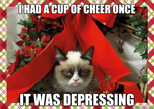 I had a cup of cheer once It was depressing  A Grumpy Cat Christmas