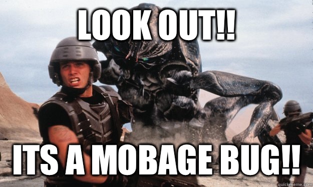 Look out!! Its a Mobage bug!!  Starship Troopers