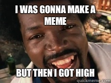 I was gonna make a meme But then i got high   