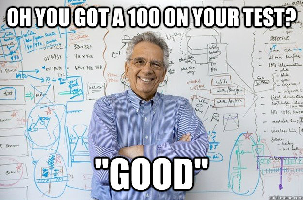 oh you got a 100 on your test? 