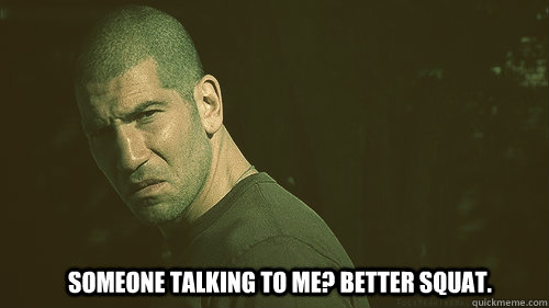 Someone talking to me? Better squat. - Someone talking to me? Better squat.  Walking Dead Questioning Shane