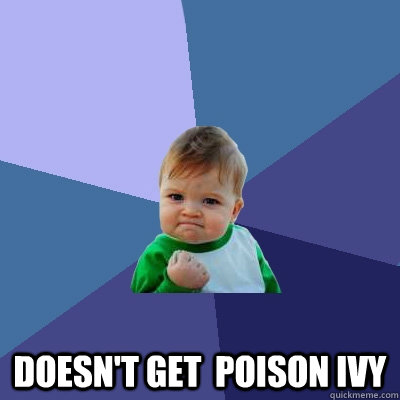  Doesn't get  poison ivy  Success Kid