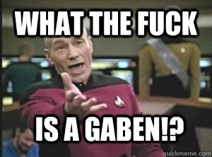 What the fuck is a Gaben!?  Annoyed Picard