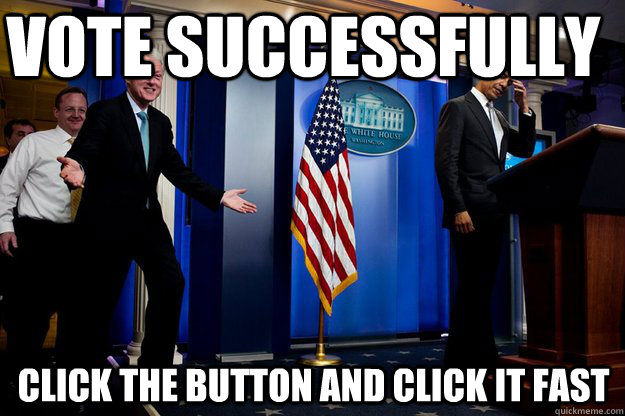 Vote successfully Click the button and click it fast  Inappropriate Timing Bill Clinton