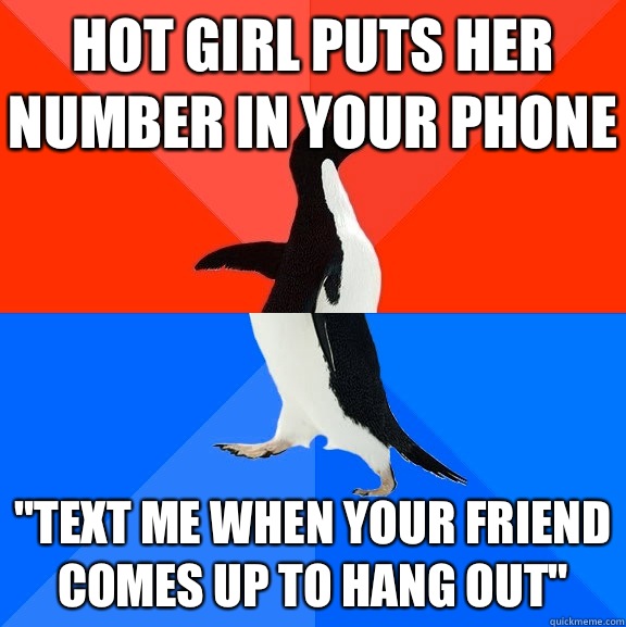 Hot girl puts her number in your phone 