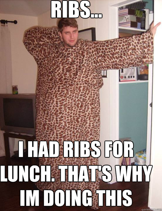 RIBS... i had ribs for lunch. that's why im doing this  Leopard Print Snuggie