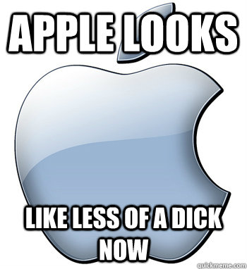 apple looks  like less of a dick now - apple looks  like less of a dick now  Bad Apple