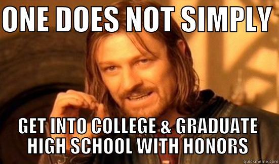 RUB TUTORING 1 - ONE DOES NOT SIMPLY  GET INTO COLLEGE & GRADUATE HIGH SCHOOL WITH HONORS Boromir