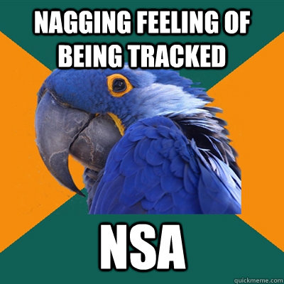 nagging feeling of being tracked NSA  Paranoid Parrot