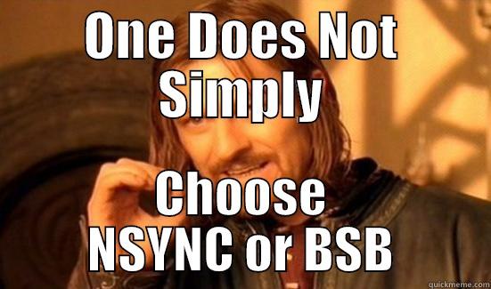 ONE DOES NOT SIMPLY CHOOSE NSYNC OR BSB Boromir