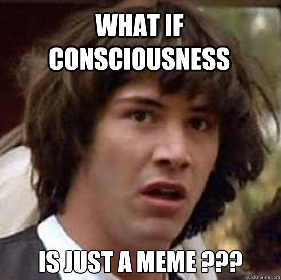 What if consciousness is just a meme ??? - What if consciousness is just a meme ???  conspiracy keanu