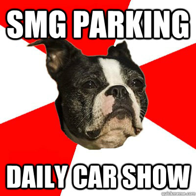 smg parking daily car show  