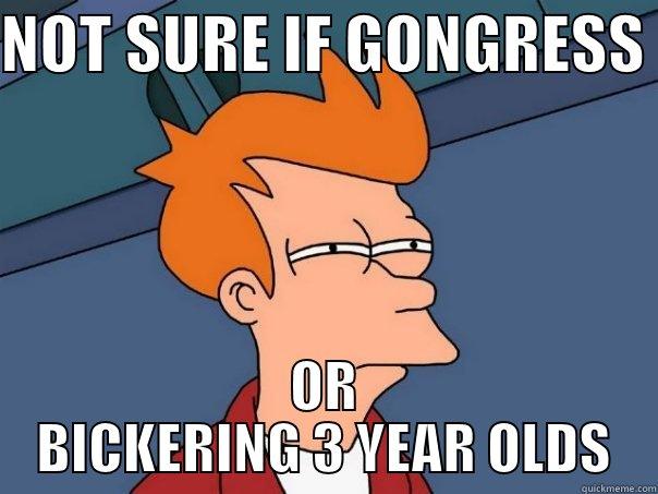 NOT SURE IF GONGRESS  OR BICKERING 3 YEAR OLDS Futurama Fry