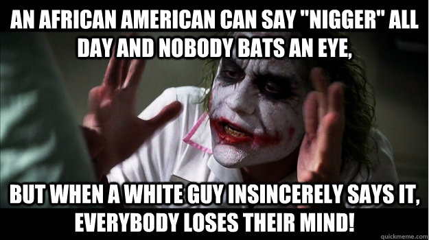 An African American can say 