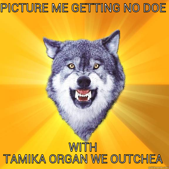 PICTURE ME GETTING NO DOE WITH TAMIKA ORGAN WE OUTCHEA Courage Wolf