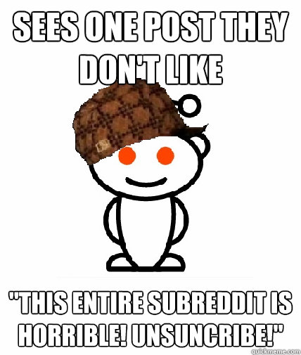 Sees one post they don't like 
