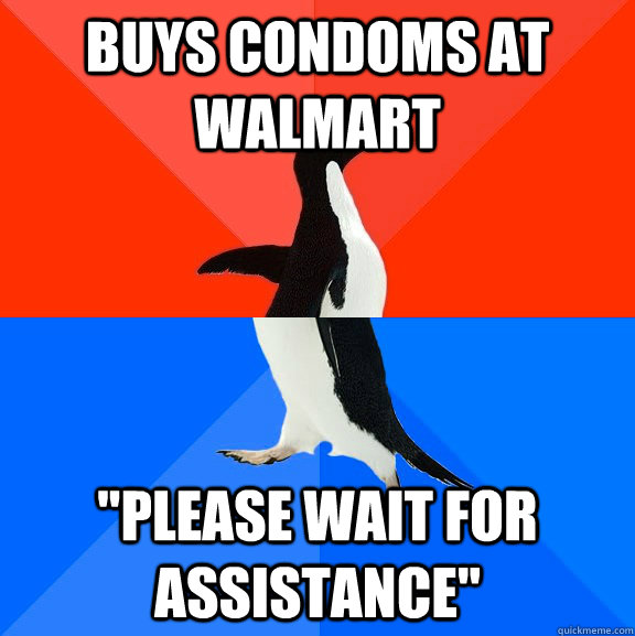 Buys condoms at walmart 