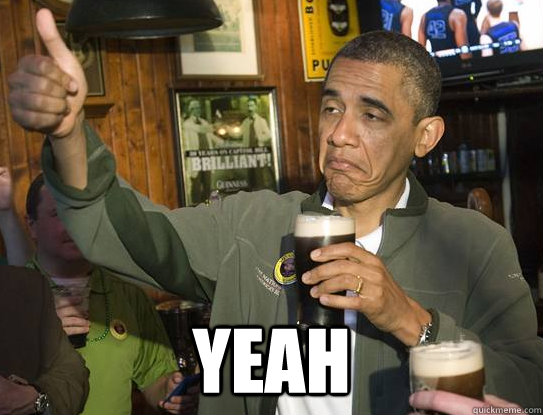 yeah  Upvoting Obama