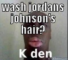 hey hey  - WASH JORDANS JOHNSON'S HAIR?  Misc