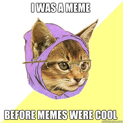 i was a meme before memes were cool  Hipster Kitty