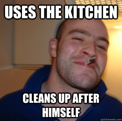 uses the kitchen cleans up after himself - uses the kitchen cleans up after himself  GGG view on Idra