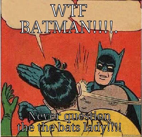 WTF BATMAN!!!!. NEVER QUESTION THE THE BATS LADY!!!! Batman Slapping Robin