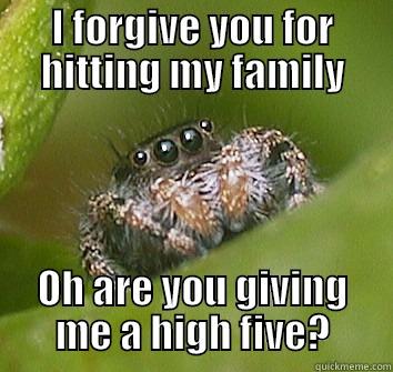 I FORGIVE YOU FOR HITTING MY FAMILY OH ARE YOU GIVING ME A HIGH FIVE? Misunderstood Spider