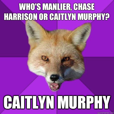 Who's manlier, Chase Harrison or Caitlyn Murphy? Caitlyn Murphy - Who's manlier, Chase Harrison or Caitlyn Murphy? Caitlyn Murphy  Forensics Fox